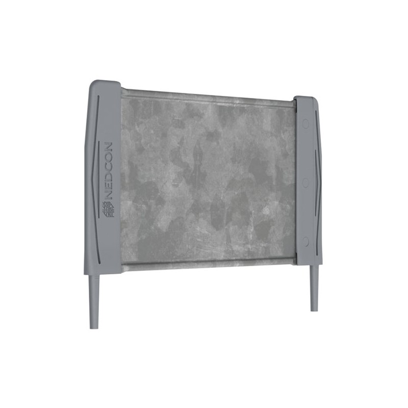 Vakverdeelschot voor oude type legbord, verzinkt, 2-punts, 140mm hoog, 300mm diep