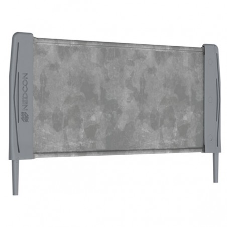 Vakverdeelschot voor oude type legbord, verzinkt, 2-punts, 140mm hoog, 400mm diep